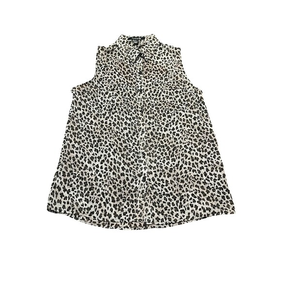 🔥 F21 Leopard Sheer Open-Back Button Top, M EUC ! 🔥 - Picture 7 of 12